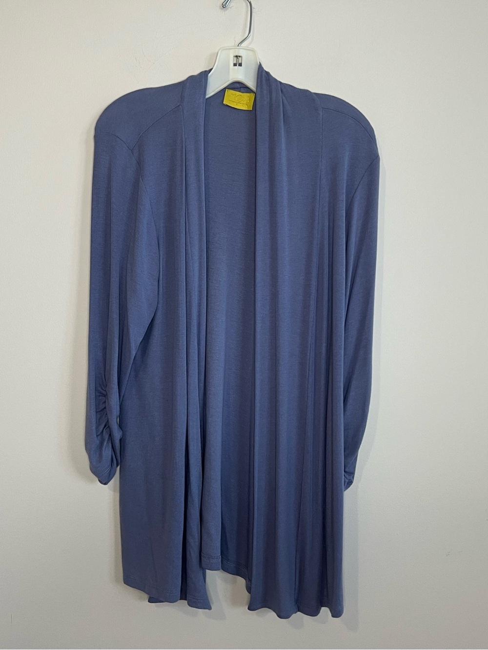 Open-Front Lavender Draped Cardigan